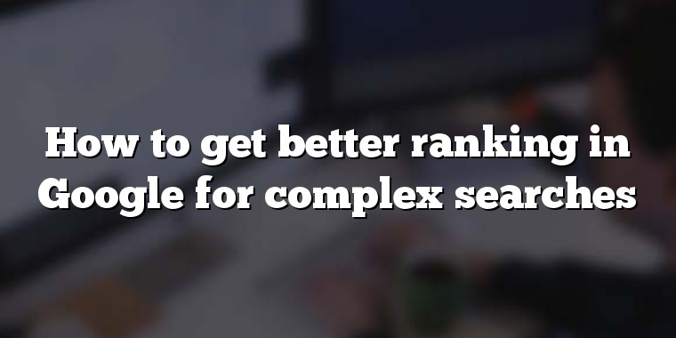 getting better keyword rankings
