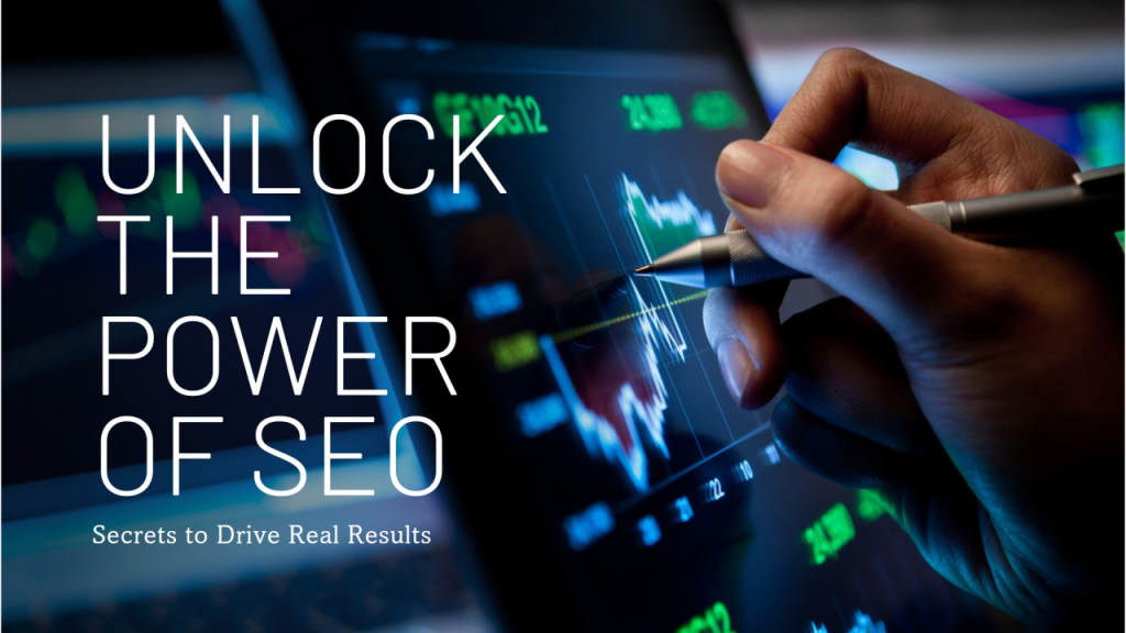 Illustration of digital tools and SEO graphs unlocking hidden strategies
