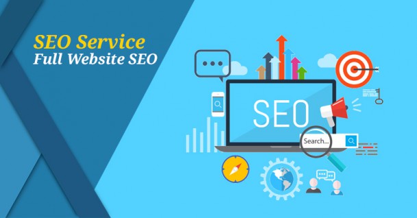 Illustration of a business website climbing search engine rankings through complete SEO services